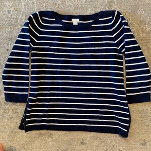 J.Crew Women’s Navy Striped Sweater EUC - Size S